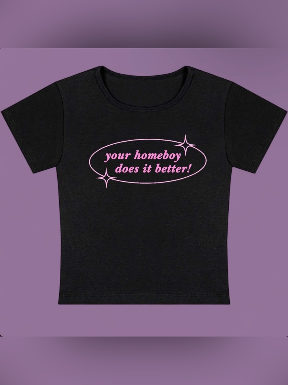 Cherry Kitten - Your Homeboy Does It Better Baby Tee - Medium